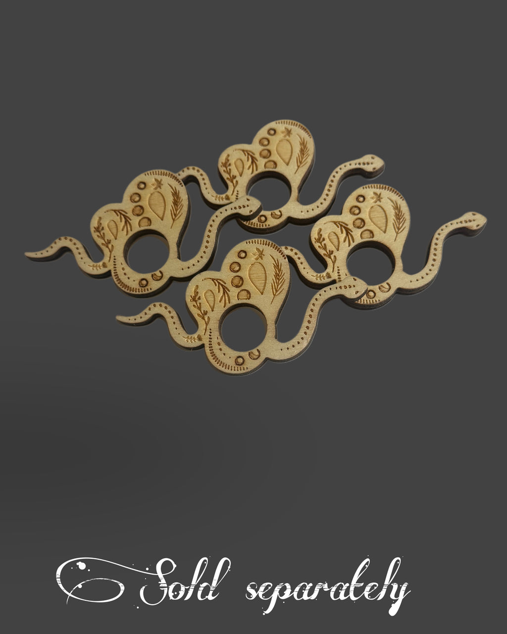 wooden snake sphere stand
