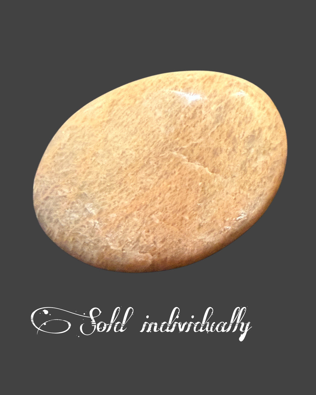 Peach Moonstone Palm Stone - 2.5 Inches