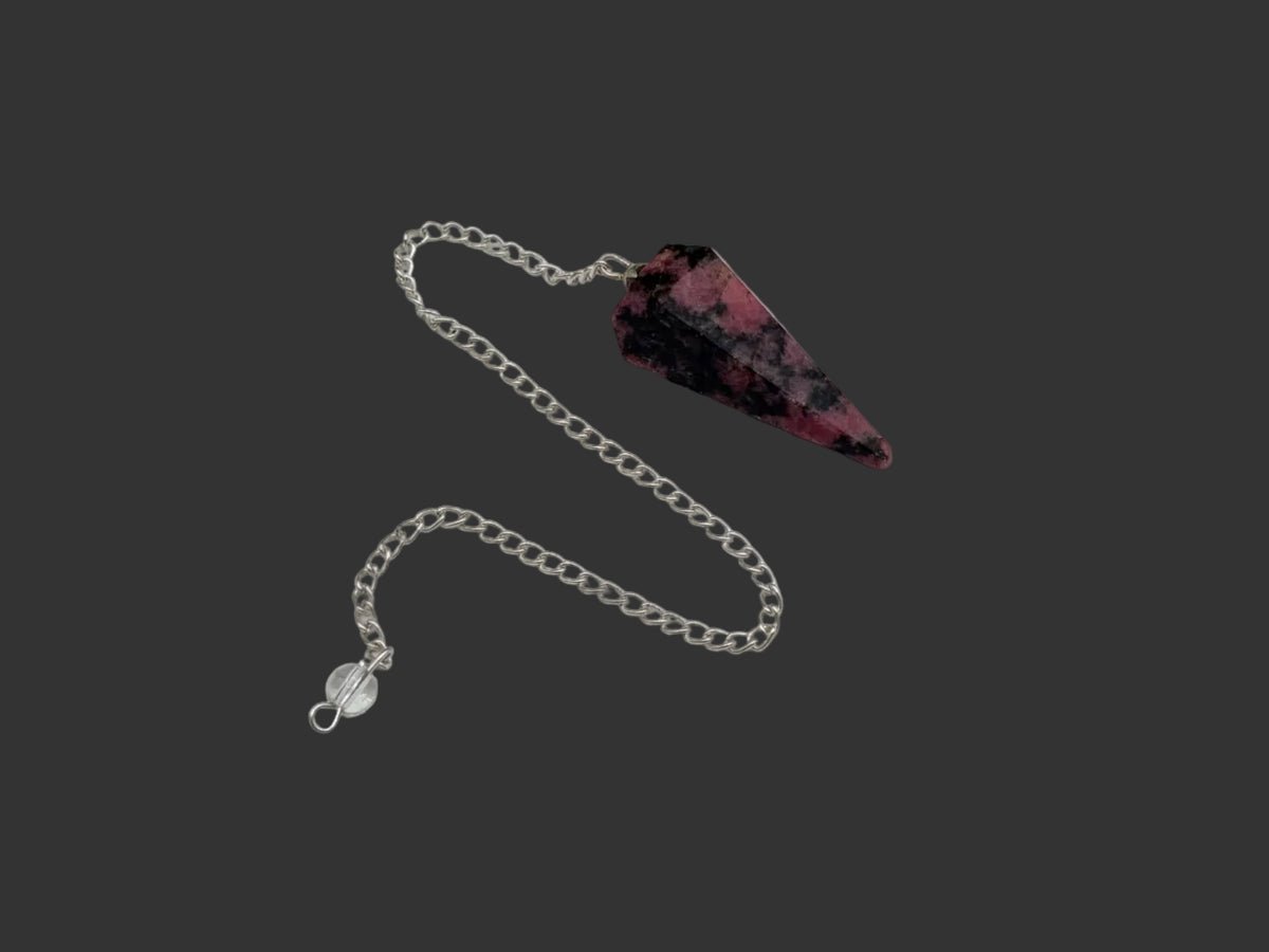 Rhodonite pendulum