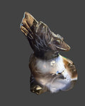 Volcano Agate Wolf Carving - Strength & Transformation
