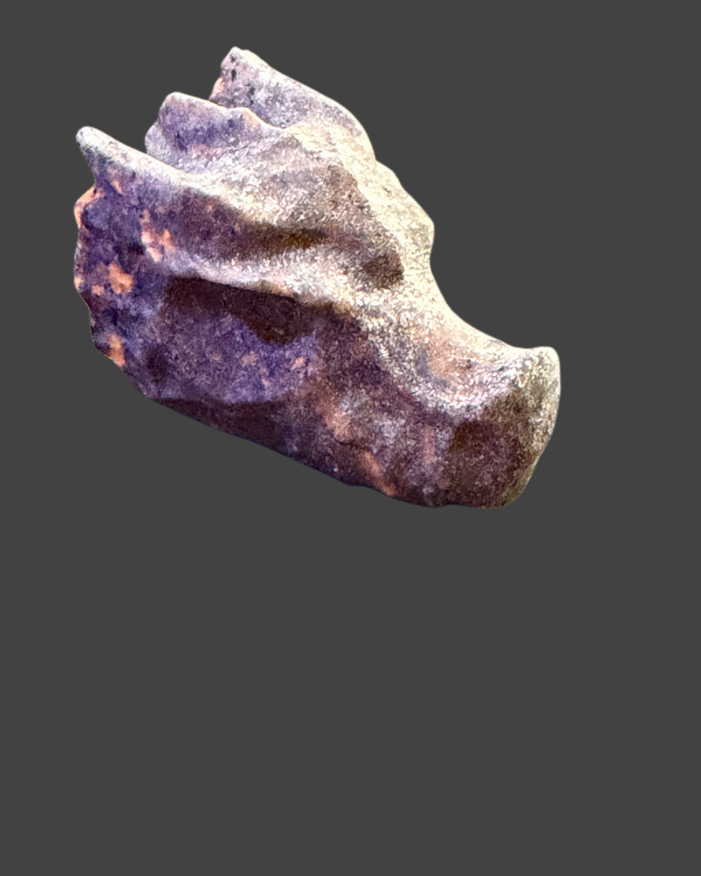 Yooperlite Dragon Head Carving - 2 Inches