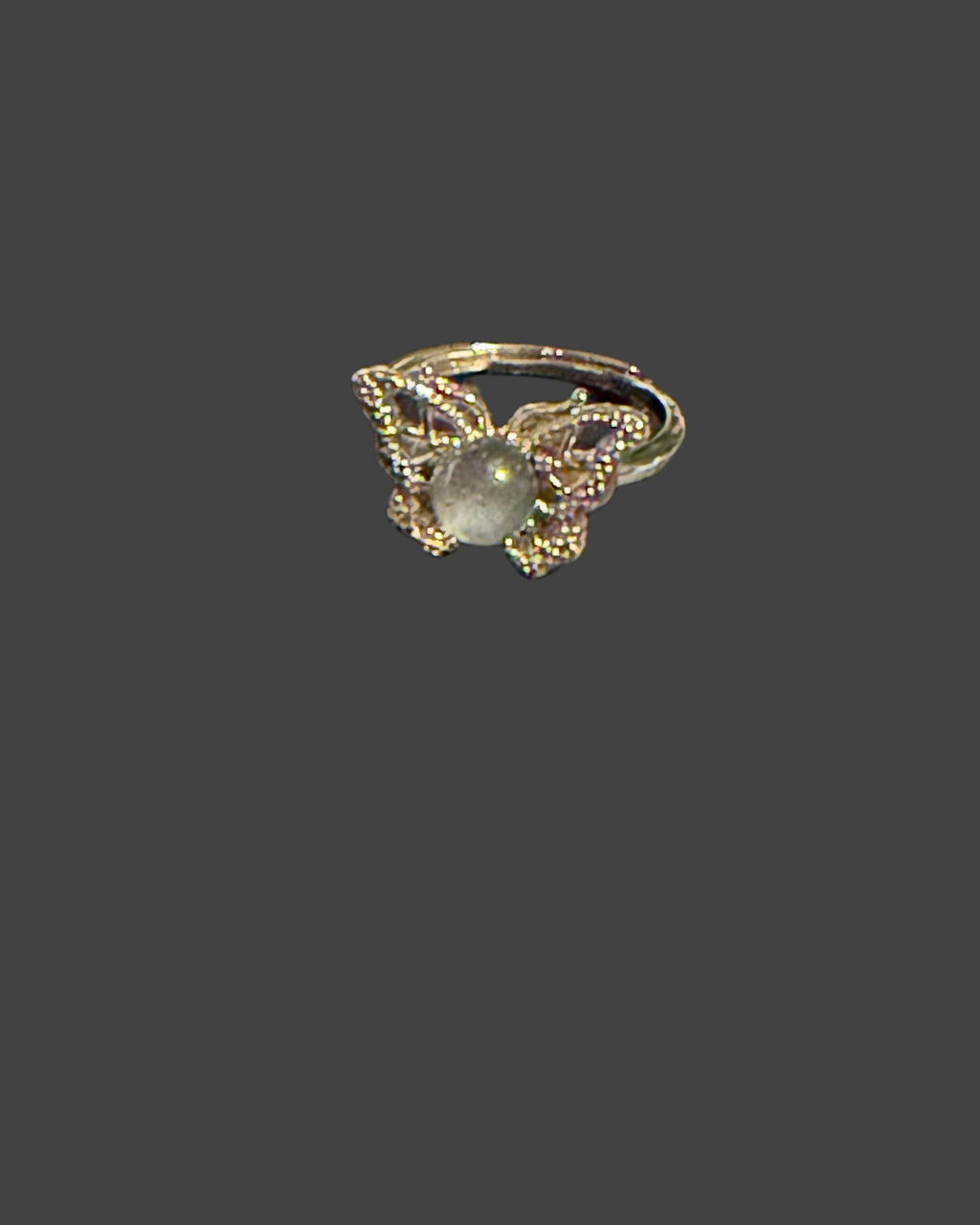 Labradorite Butterfly Ring