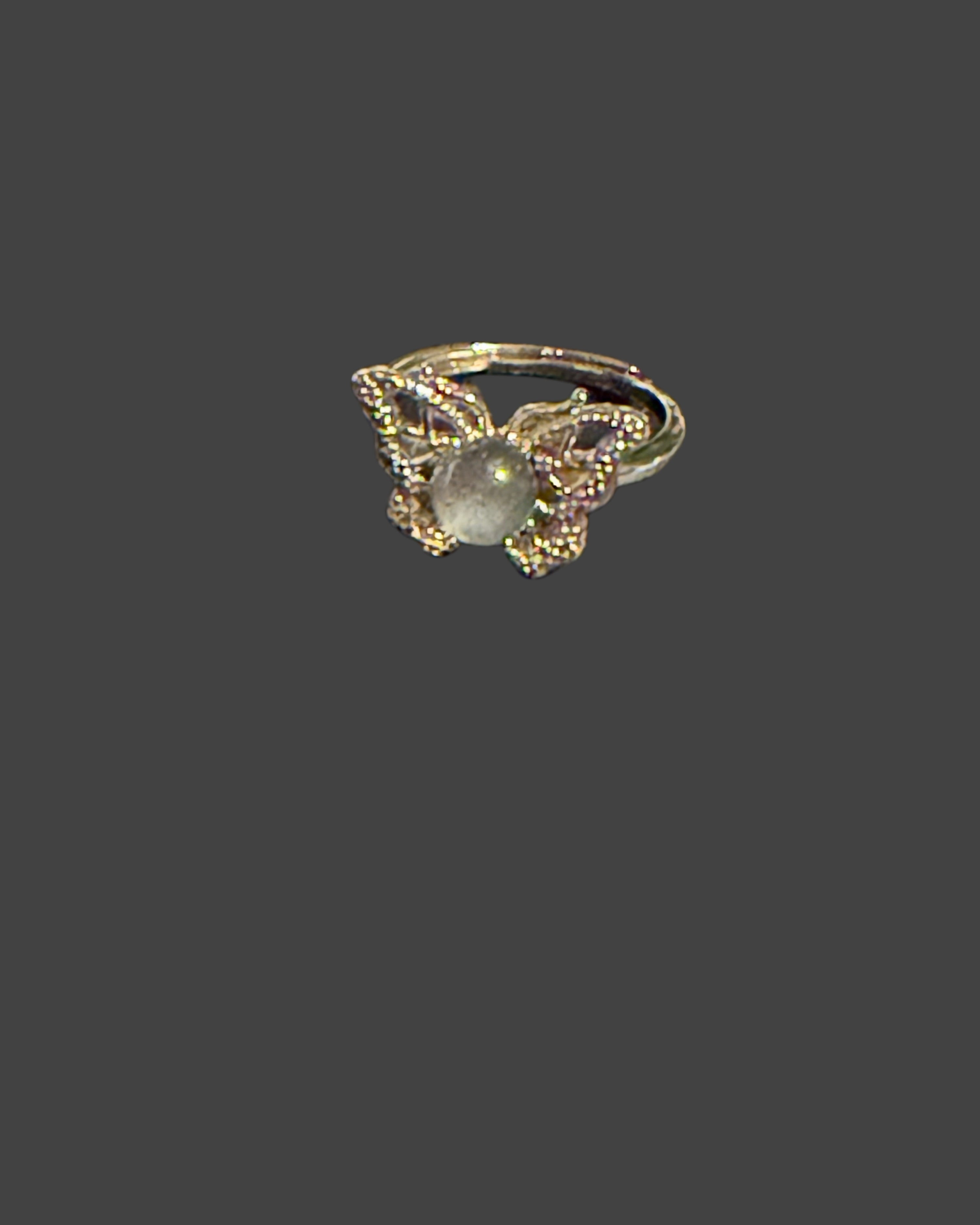Labradorite Butterfly Ring
