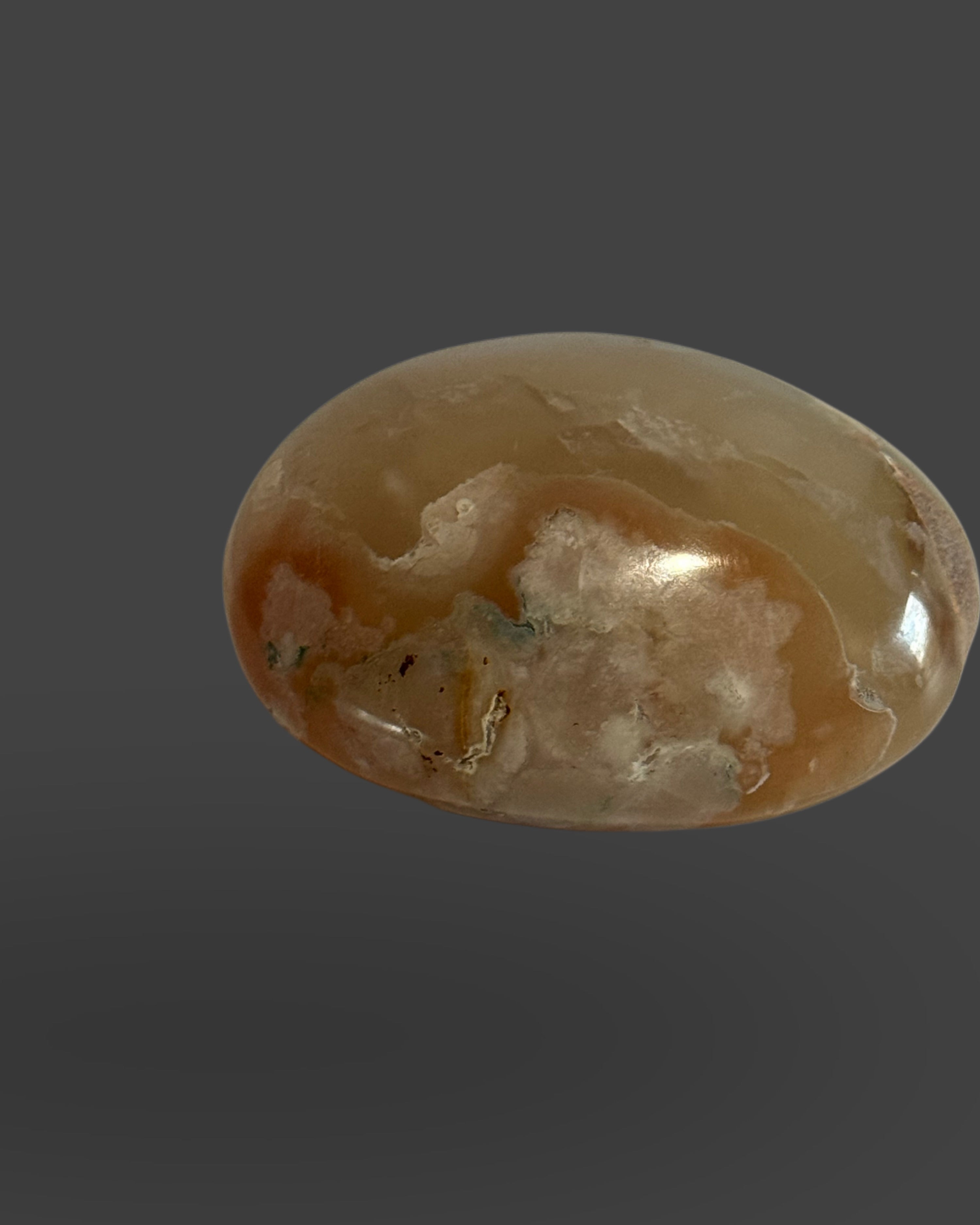 Flower Agate Palm Stone - 1.5 inches
