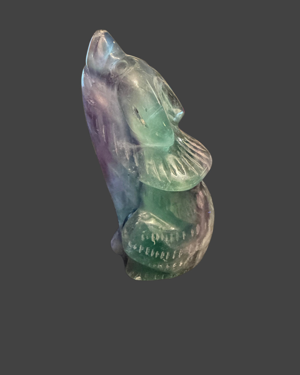 Fluorite Wolf Carving - Clarity & Intuition
