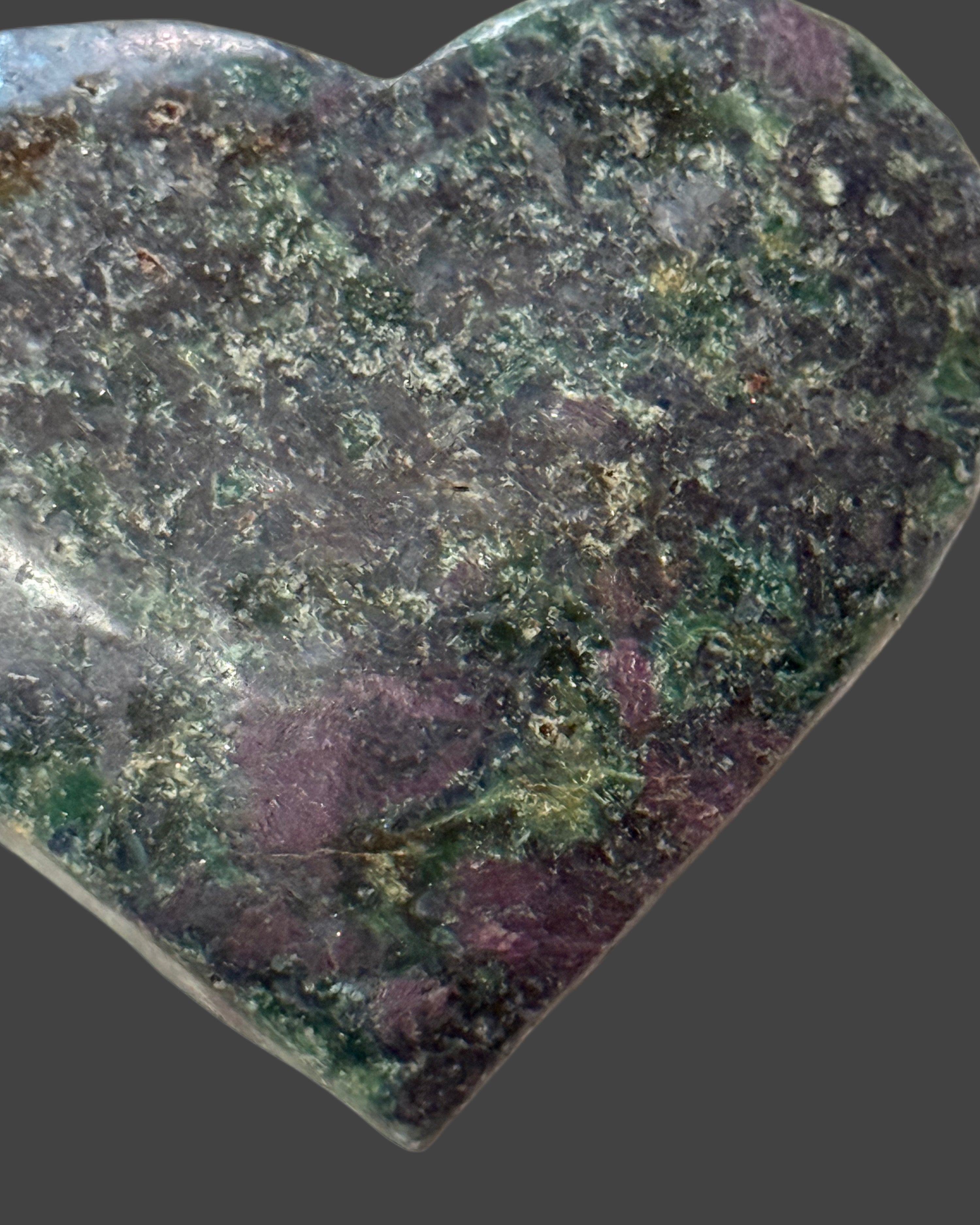 Ruby Fuchsite Heart - 2 inches