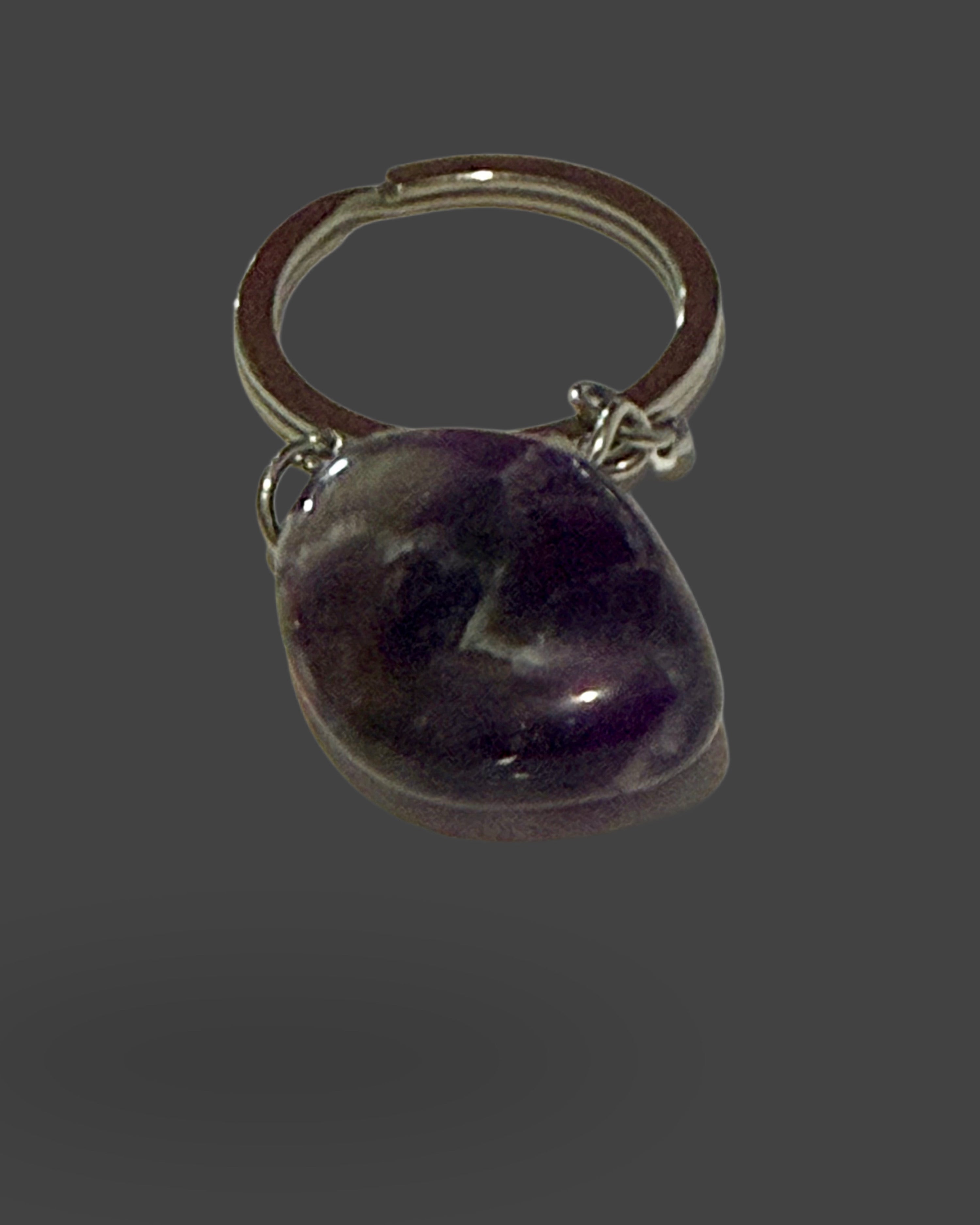 Chevron Amethyst Crystal Keychain - Clarity & Calm