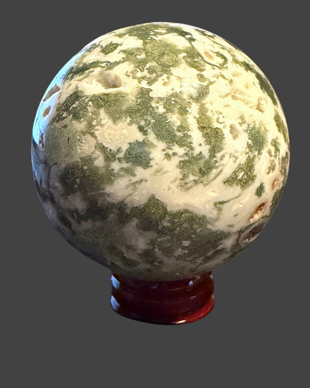 Moss Agate Sphere - 68 mm.