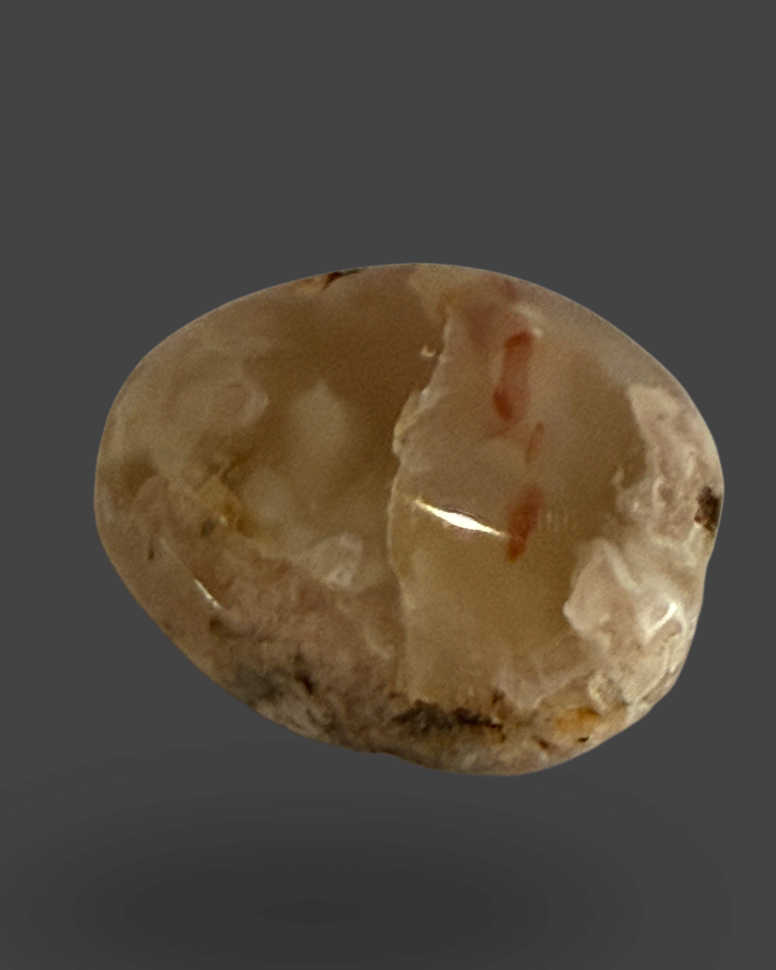 Flower Agate Palm Stone - 2 inches