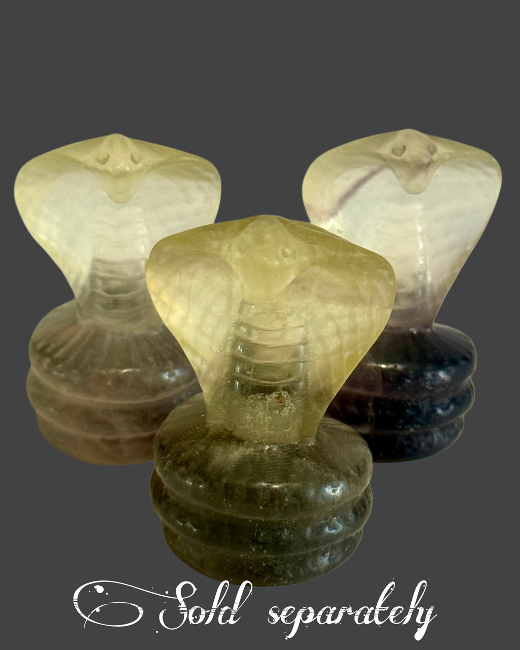 Fluorite Cobra Carving -1.5 Inches