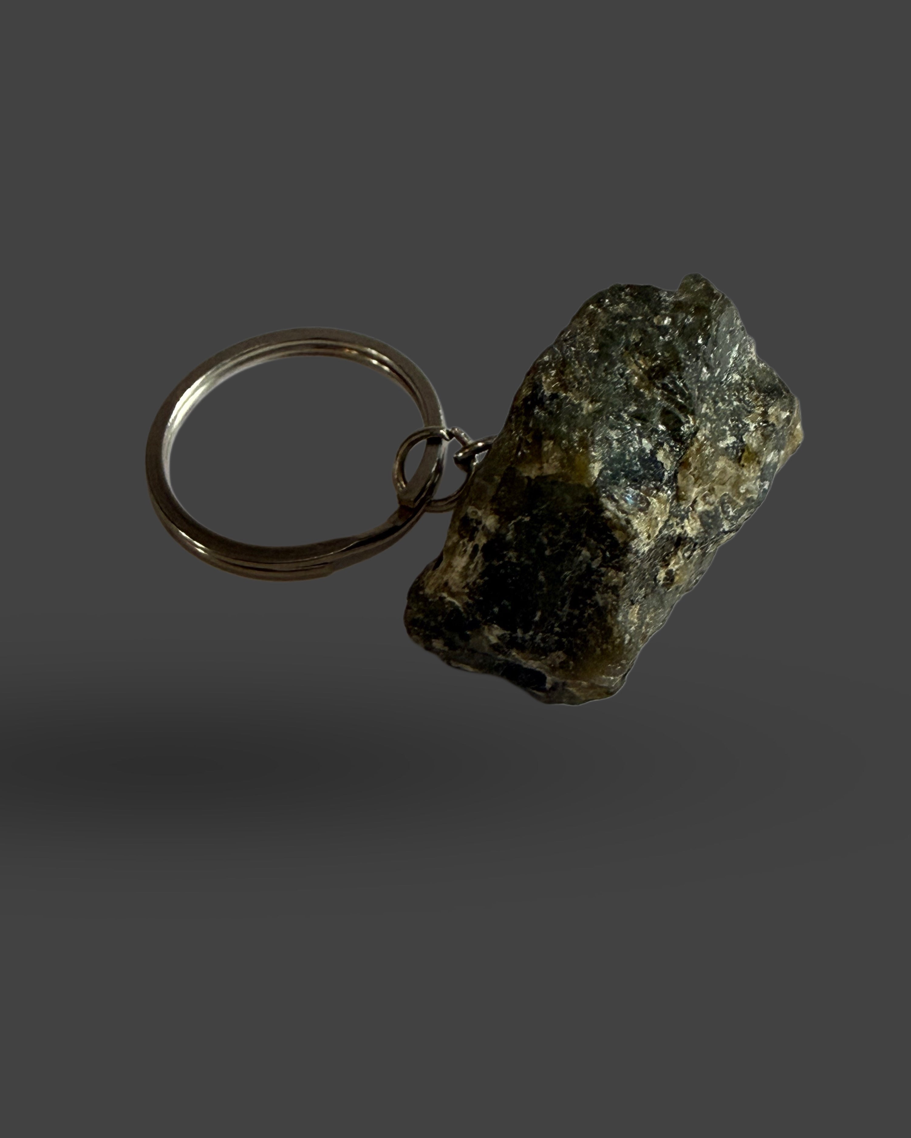 Raw Labradorite Keychain - Natural Stone