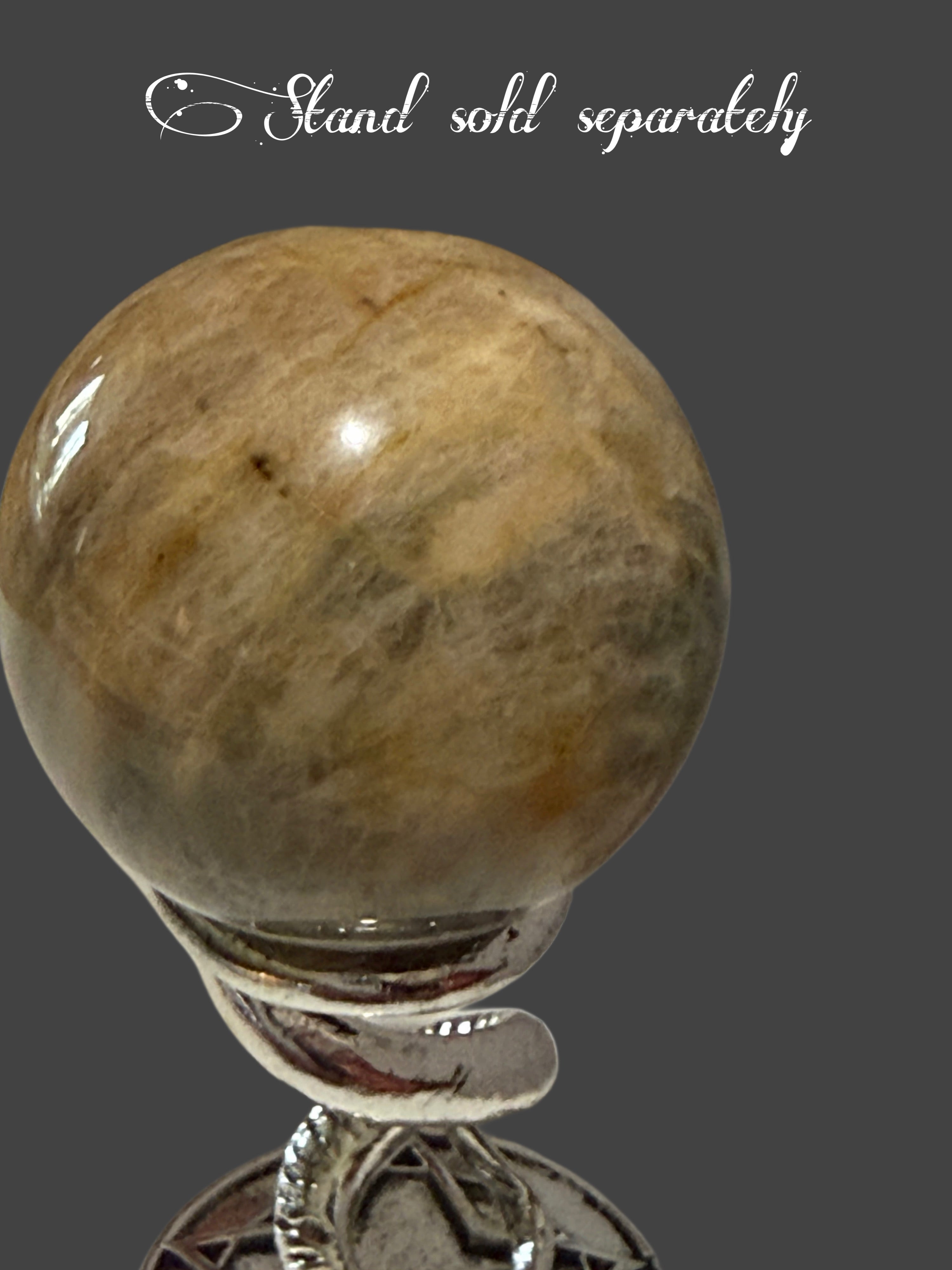 Black Moonstone Sphere - 40 mm