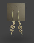 Silver Snake Earring Set