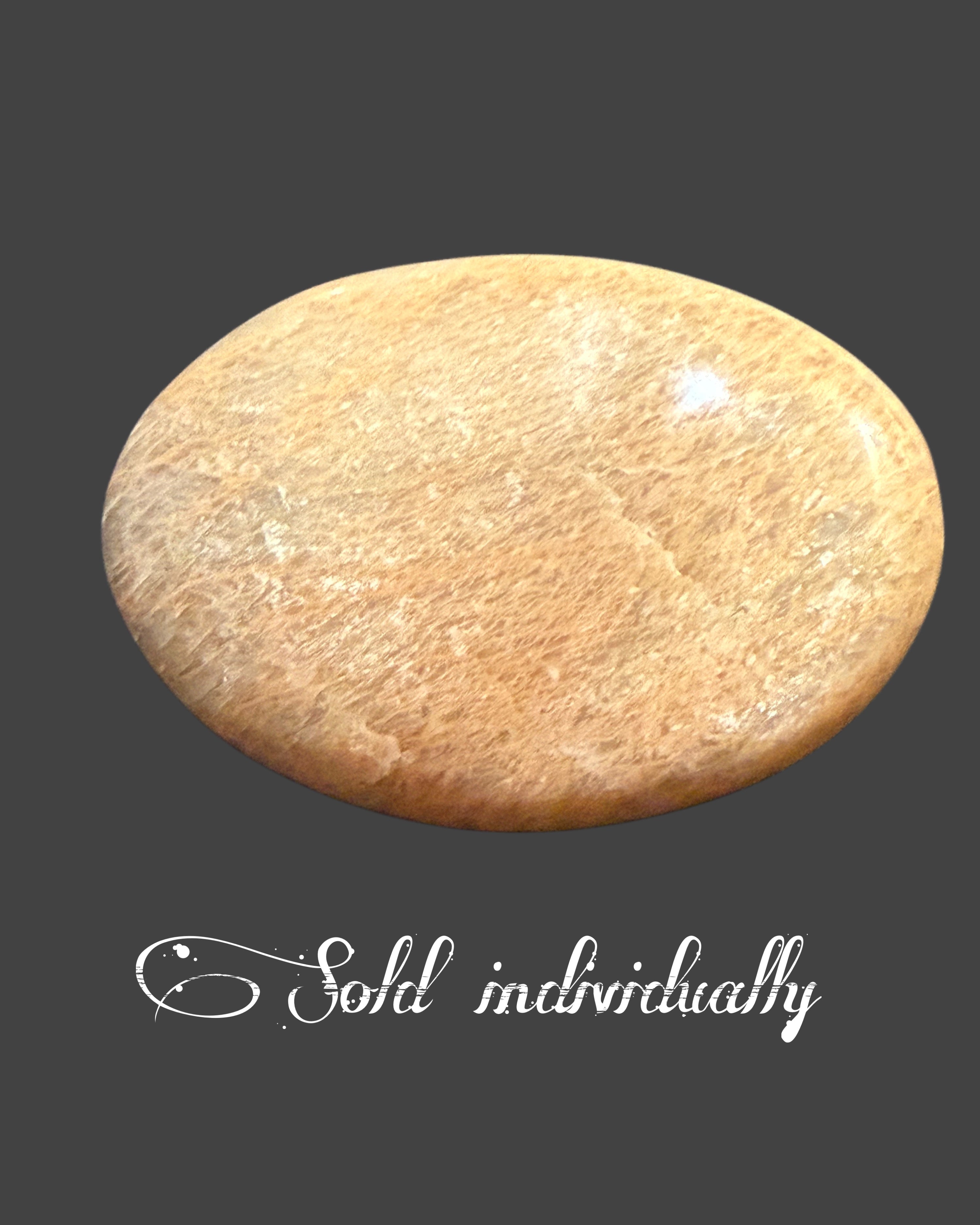 Peach Moonstone Palm Stone - 2.5 Inches