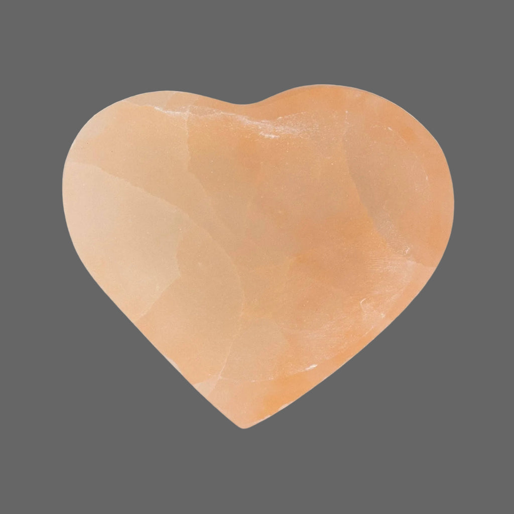 Red Selenite Heart Shaped Bowl