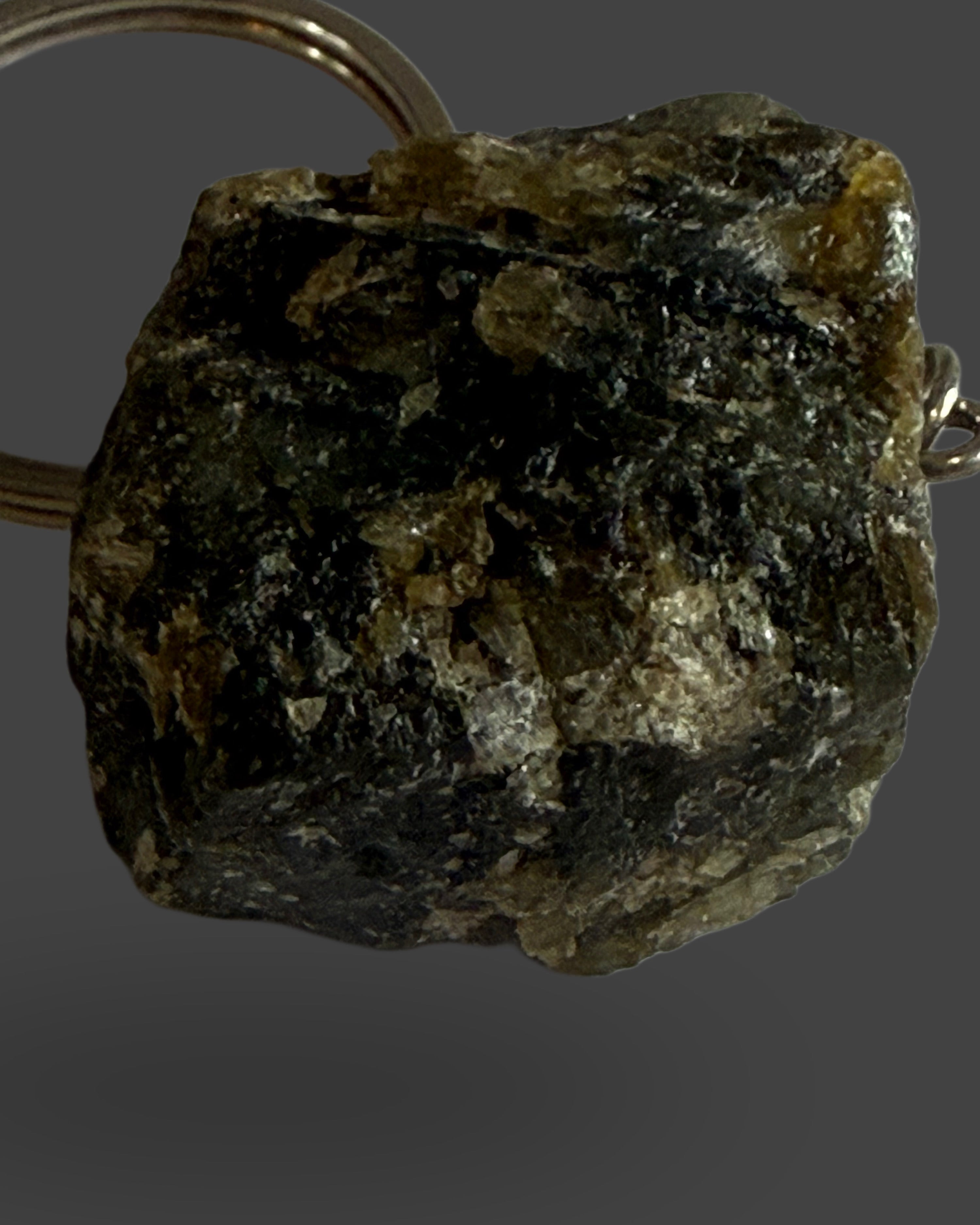 Raw Labradorite Keychain - Natural Stone
