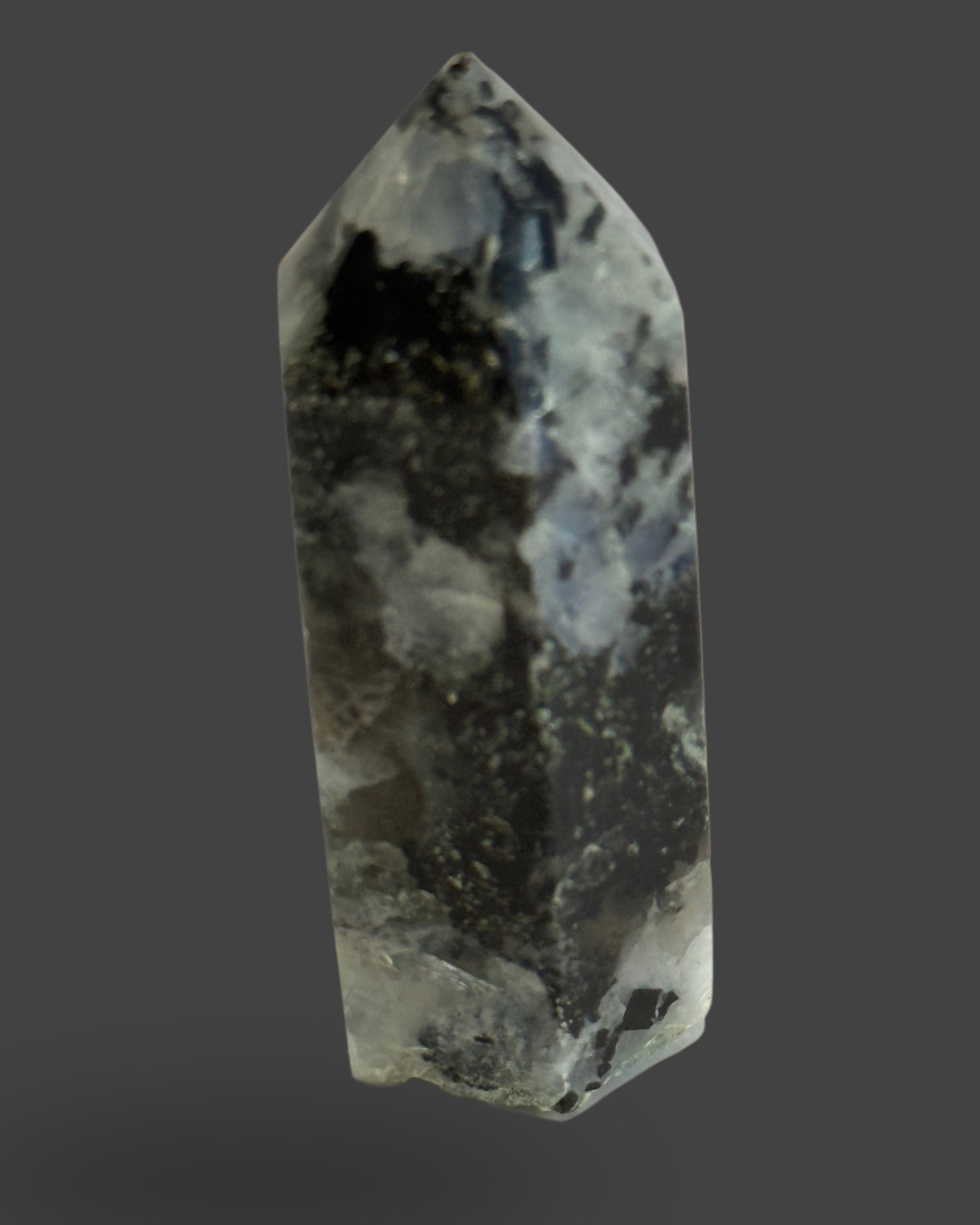 Black Spot Blue Moonstone Tower - 2 inches