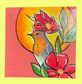Original Bird Painting - 5 x 5 Canvas