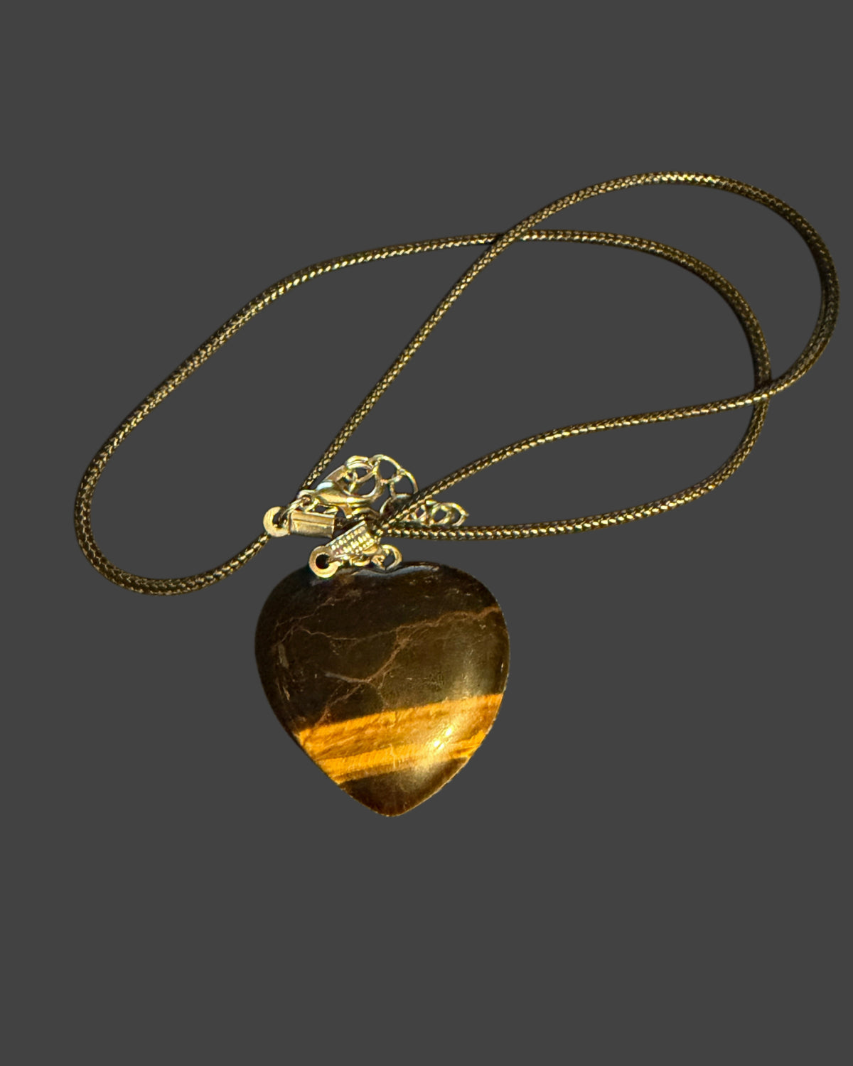 Natural Crystal Heart Necklace