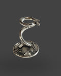 Serpent Guardian Mini Sphere Stand - Silver