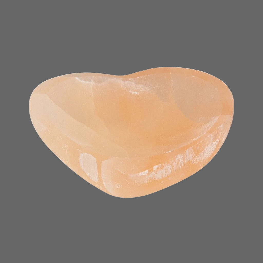 Red Selenite Heart Shaped Bowl