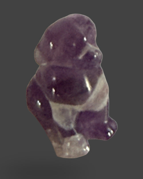 Amethyst Mini Dog Carving