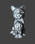 Halloween Kitty Obsidian Carving - 4 In.