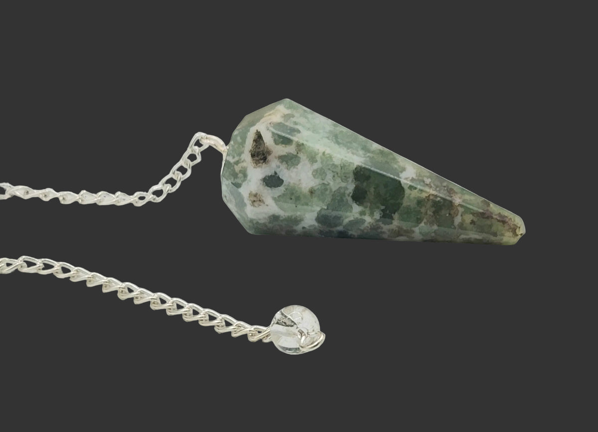 moss agate pendulum