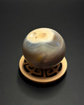 Orca Agate Sphere with wooden stand - 23.5 mm