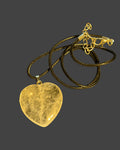 Natural Crystal Heart Necklace