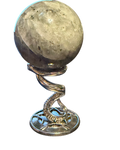 Labradorite Sphere on Silver-tone Serpent Stand