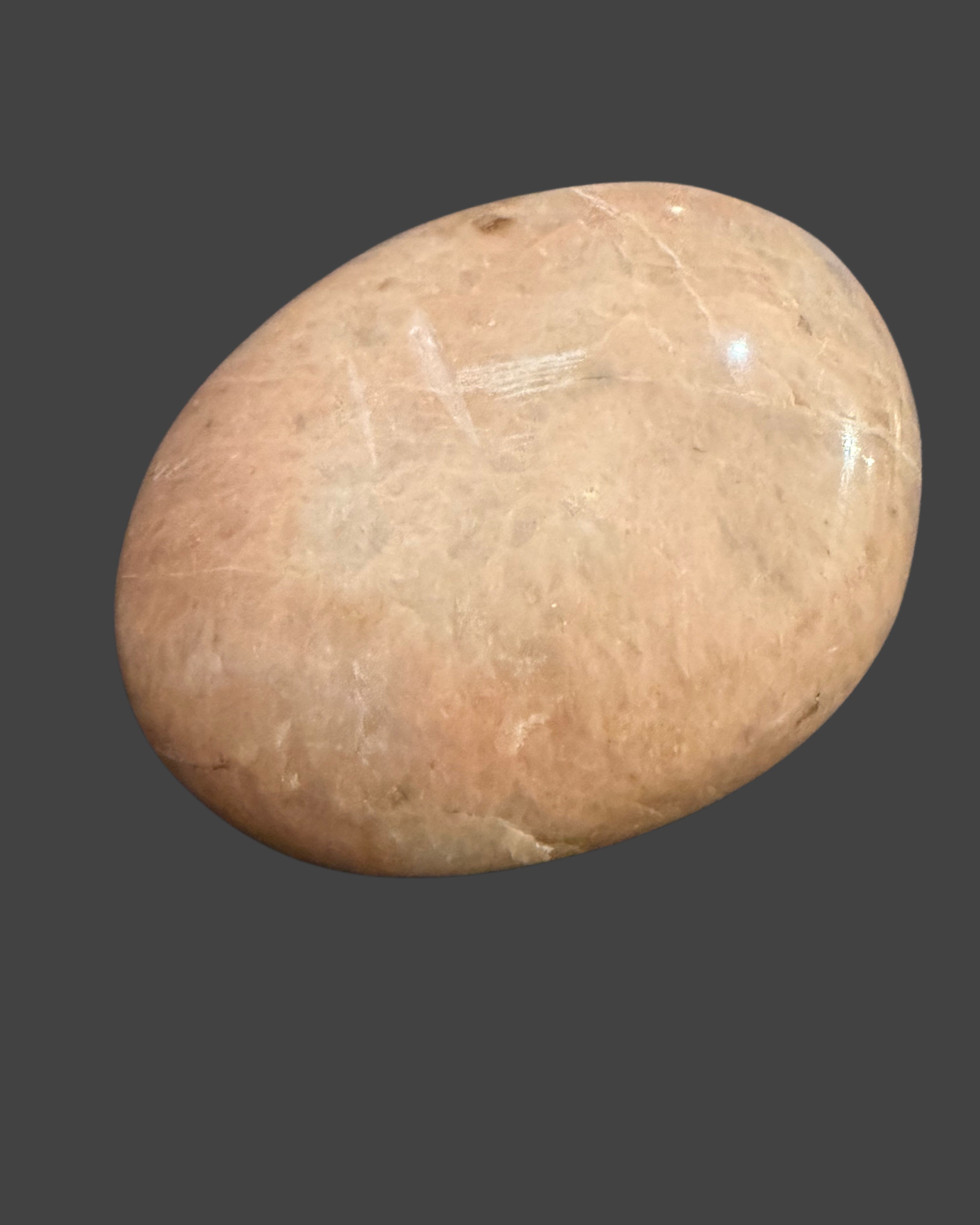 Peach Moonstone Palm Stone - 2.5 Inches