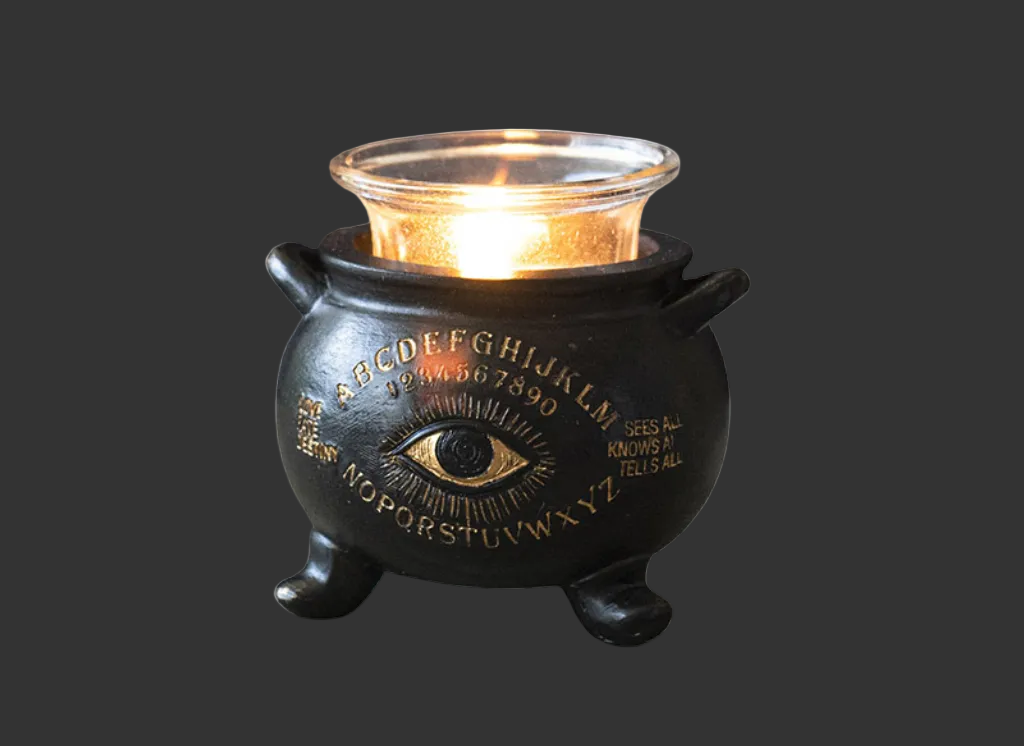 Spirit Board Cauldron Votive Holder