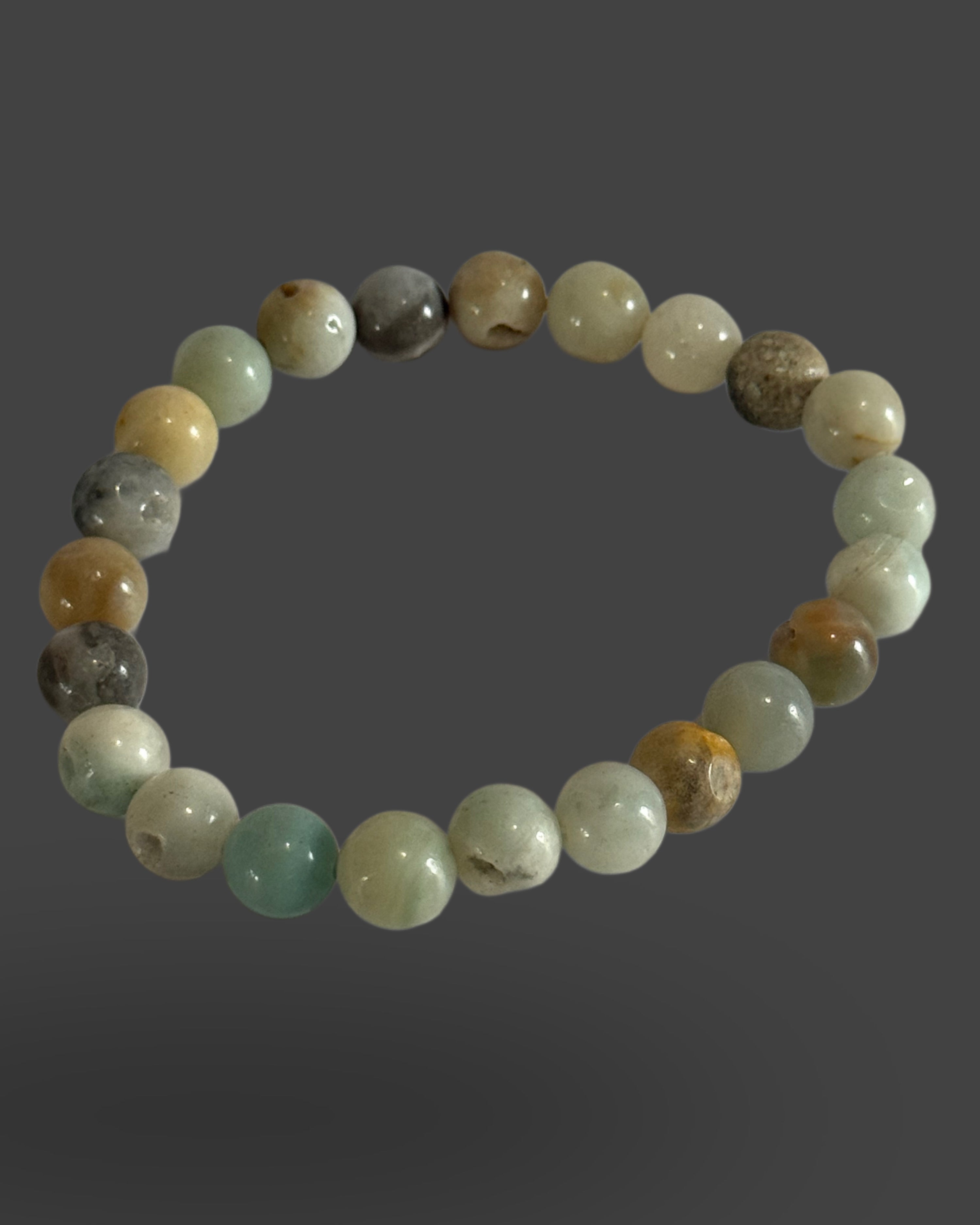 Caribbean Calcite 8mm Beaded Strech Bracelet