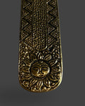 Gold-Tone Metal Incense Holder - Sun Design