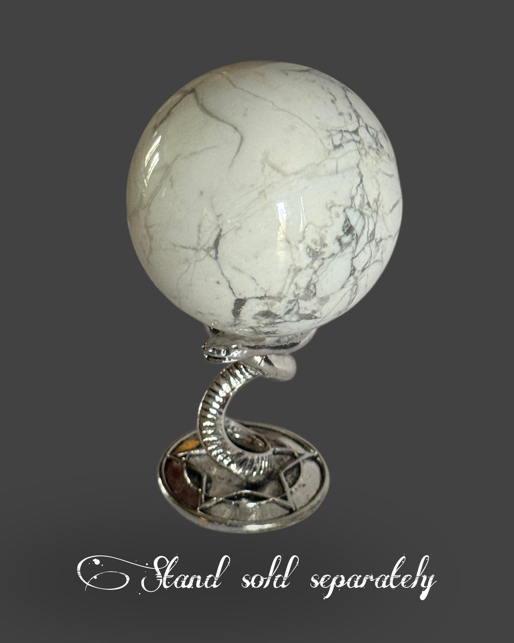Howlite Sphere - 55 mm