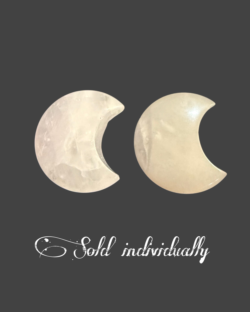 Rose Quartz Crescent Moon - 1" Mini Carving