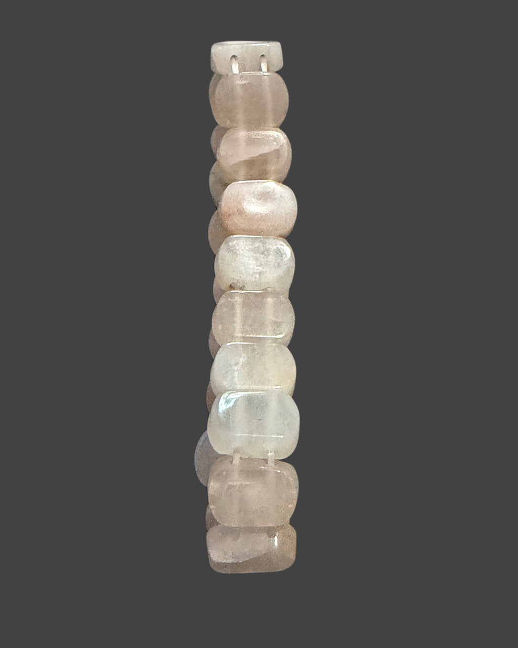 Rose Quartz Pillow Bead Stretch Bracelet