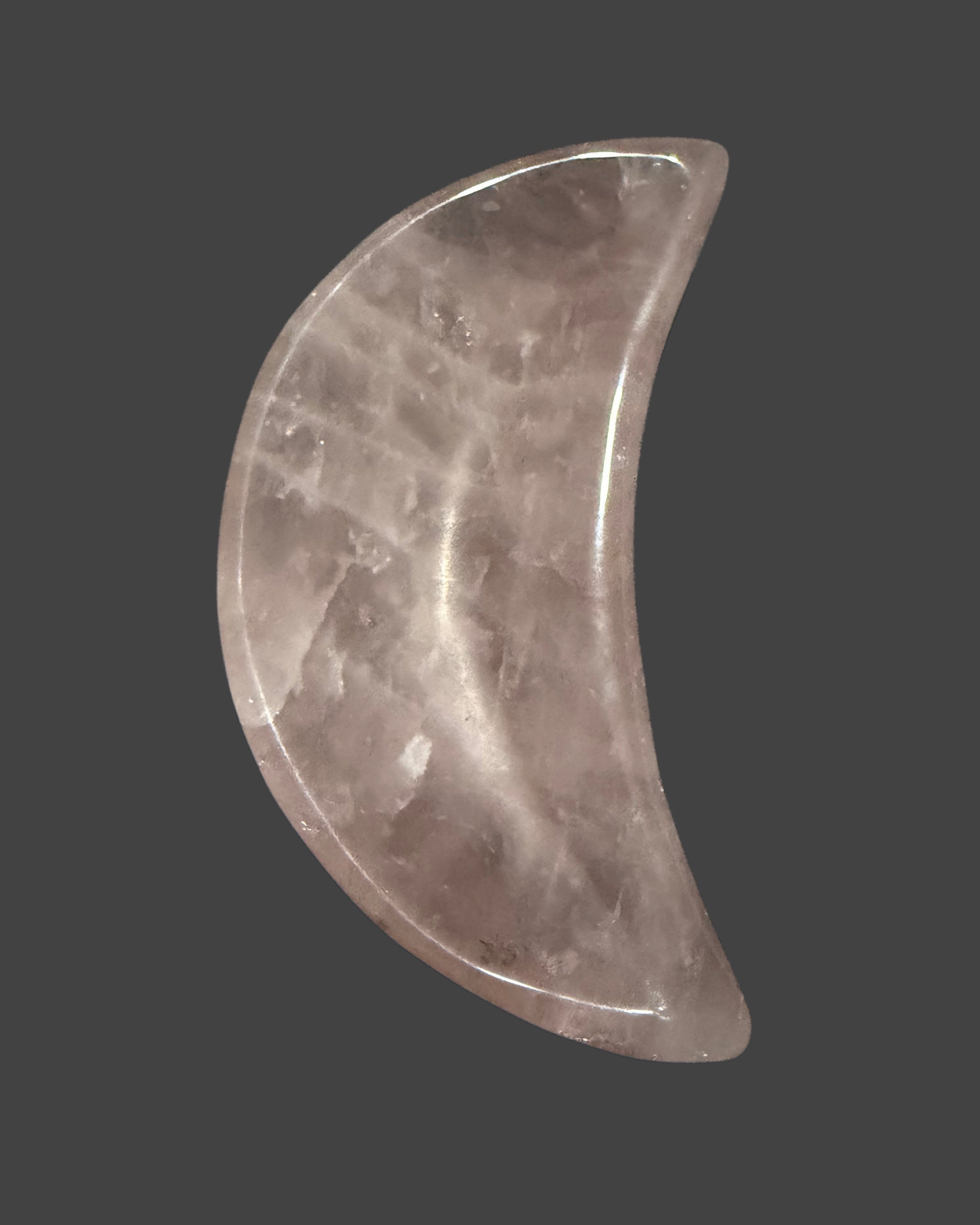 Rose Quartz Moon Bowl - 4 Inches