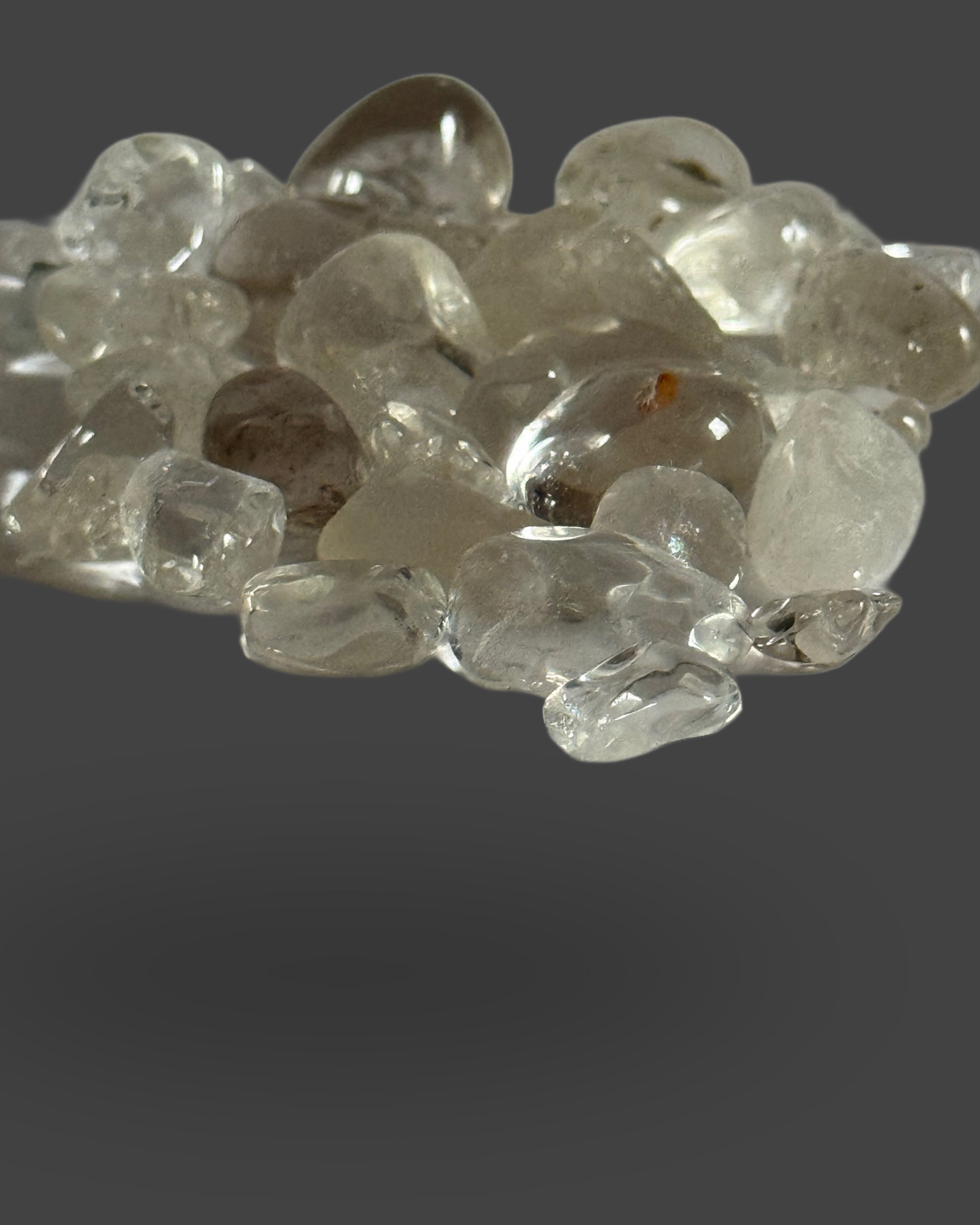 Clear Quartz Tumble & Chips - 2oz Bundle (Crystal Grid & Ritual Use)