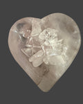 Rose Quartz Heart Bowl with Crystal Chips
