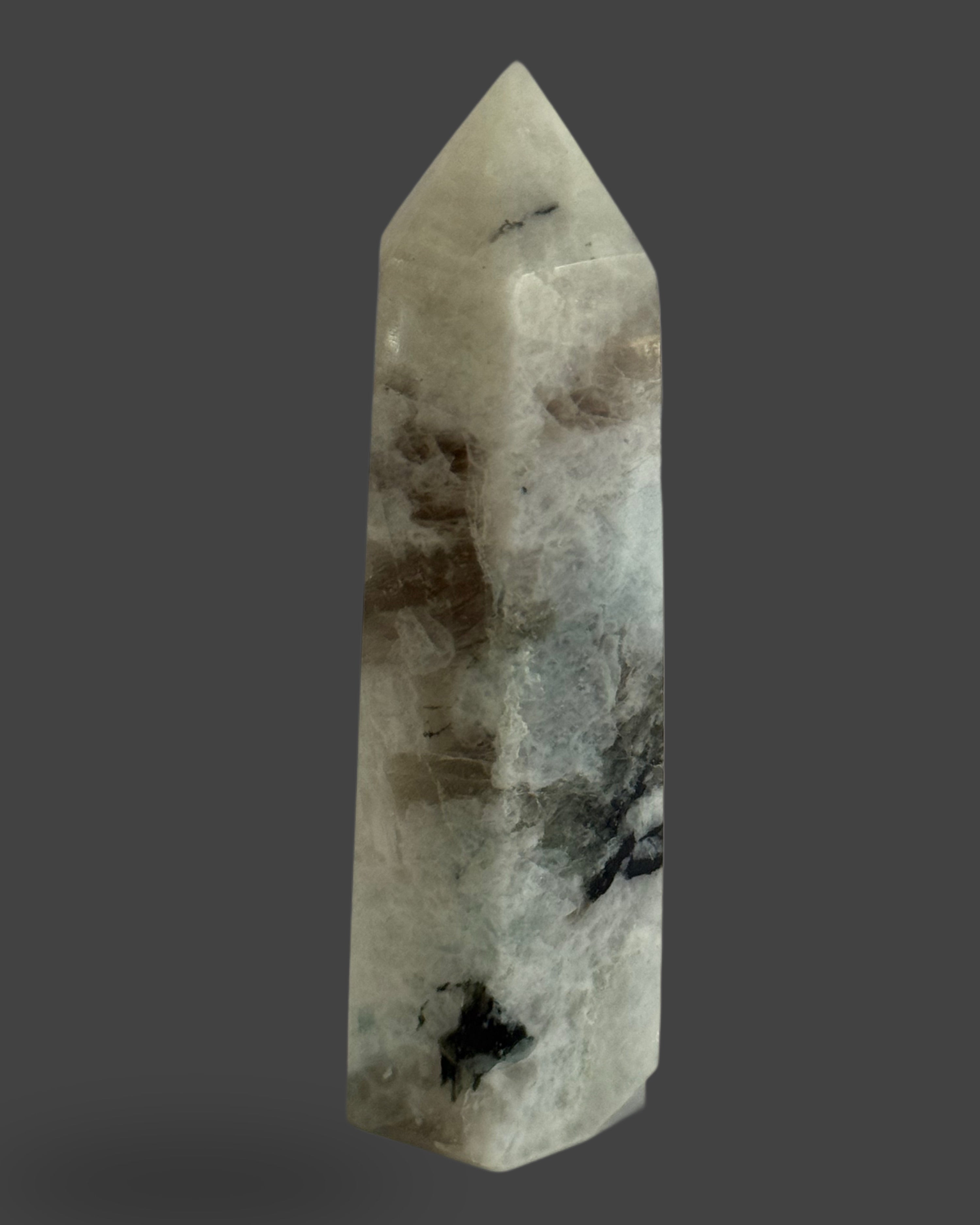 Black Spot Blue Moonstone Tower - 3 inches