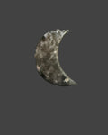 Black Moonstone Crescent Moon - 1" Mini Carving