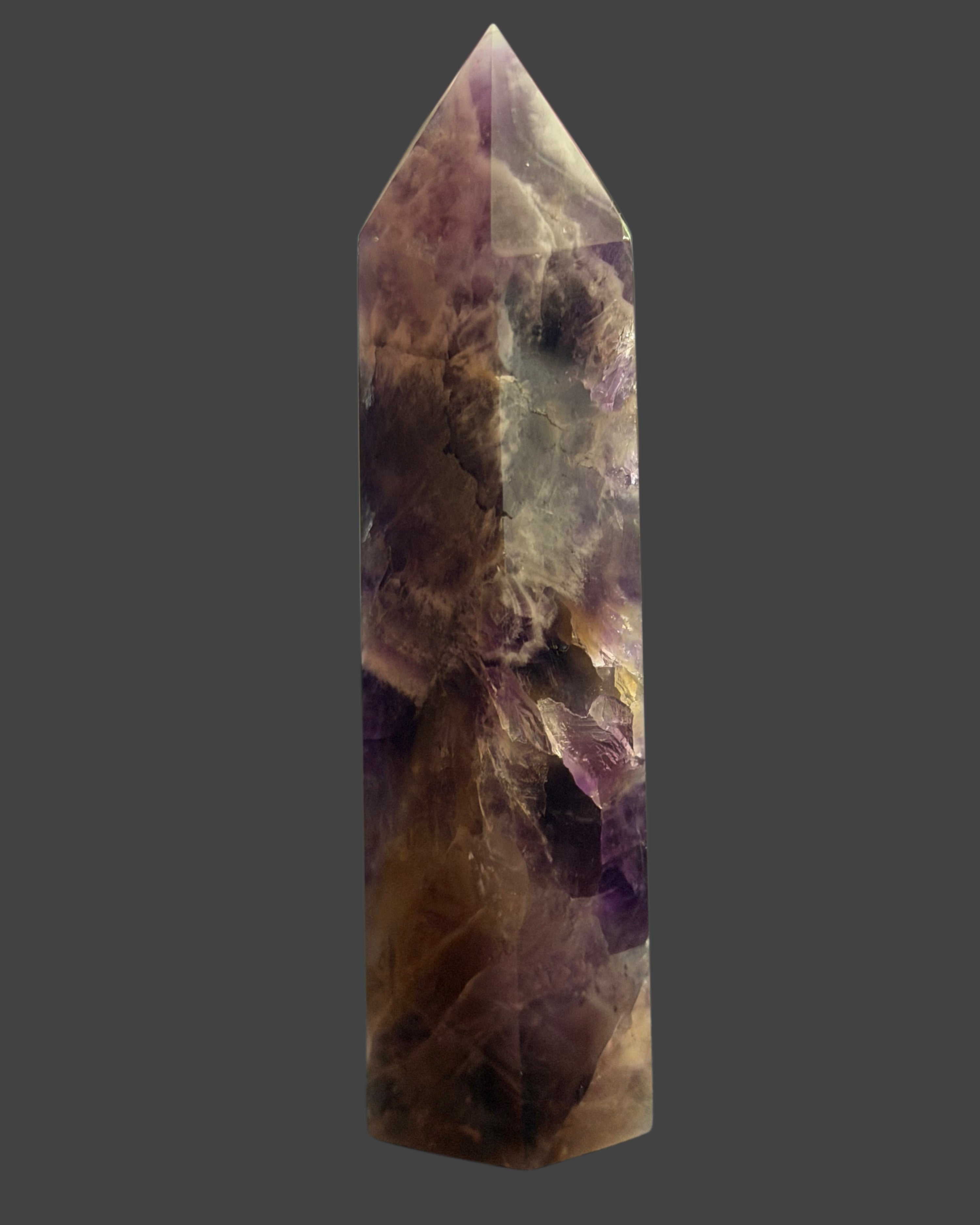 Chevron Amethyst Tower - 4 inches