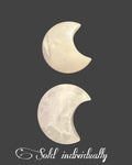 Rose Quartz Crescent Moon - 1" Mini Carving