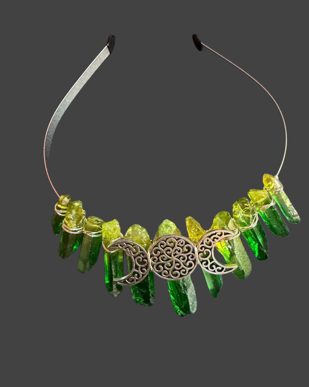 Crown - Green Aura Coated Quartz
