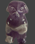 Amethyst Mini Dog Carving