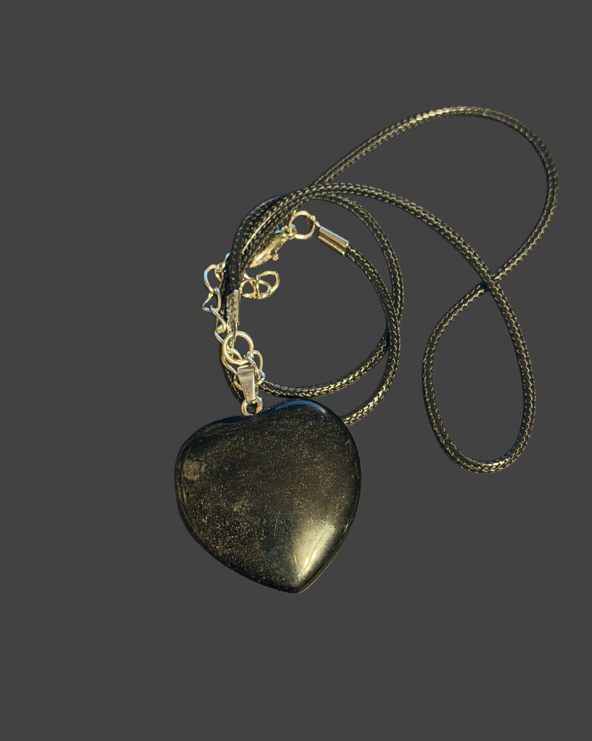 Natural Crystal Heart Necklace