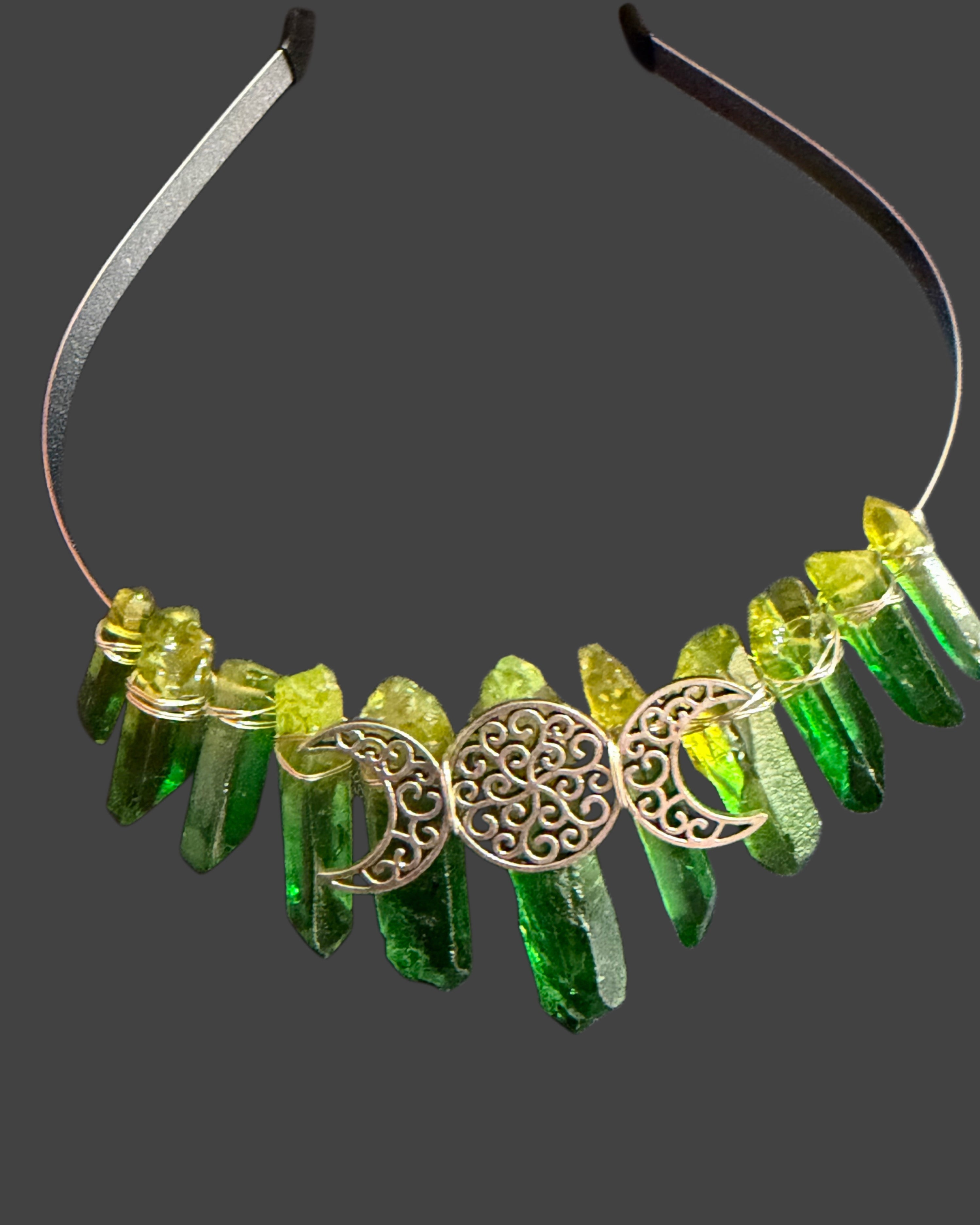Crown - Green Aura Coated Quartz