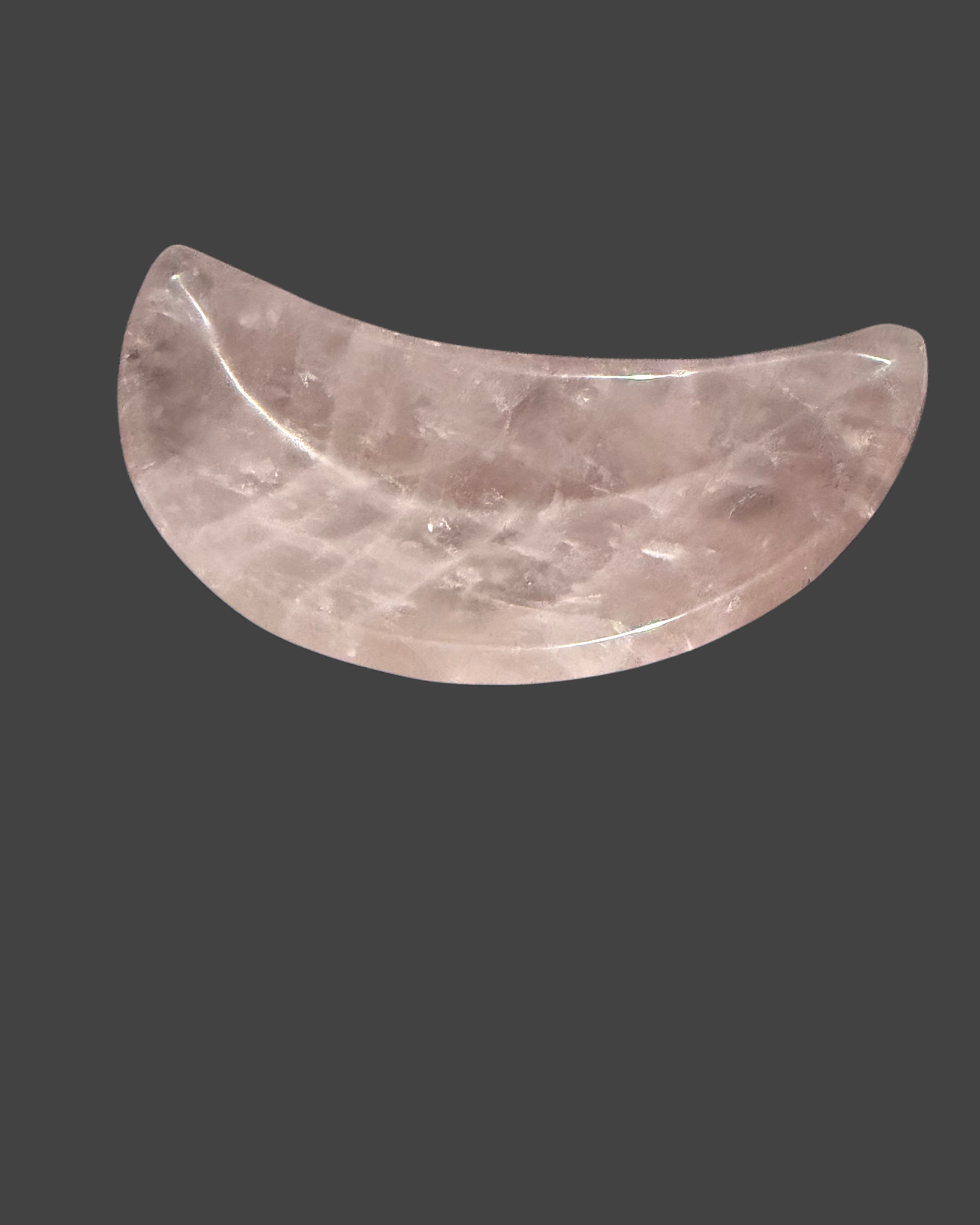 Rose Quartz Moon Bowl - 4 Inches
